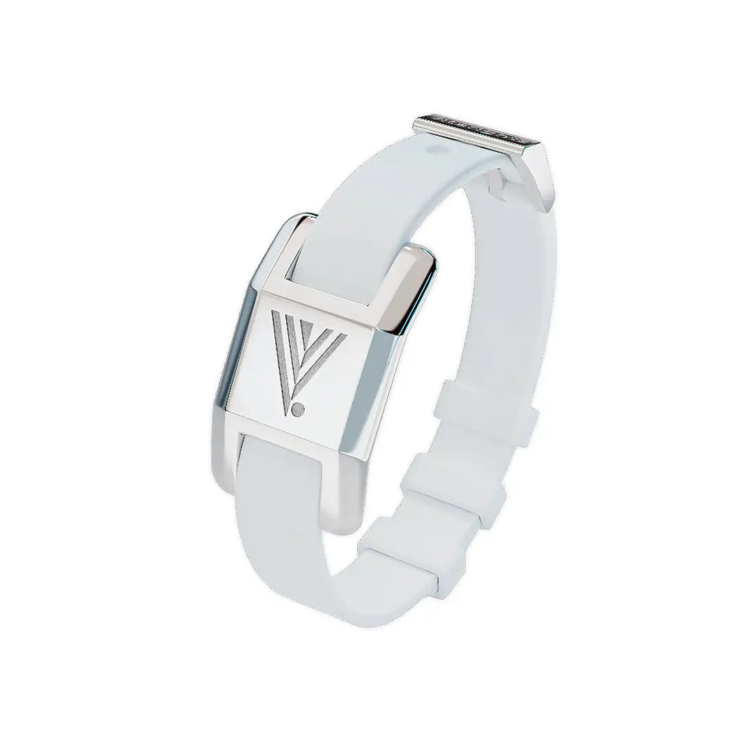 85031-Visponder Silver with White Silicon Strap -Brain