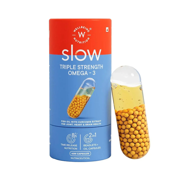 55039-Wellbeing Slow Triple Strength Omega-3 60 Capsules