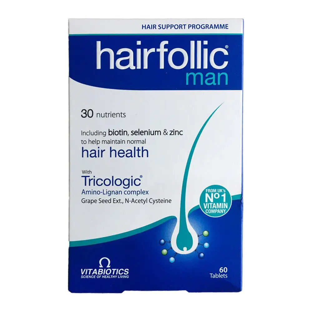 VITABIOTICS WELLMAN HAIR FOLLIC TRICOLOGIC 60TAB