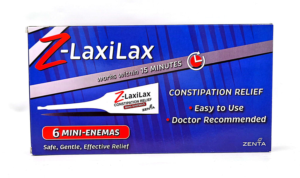 ZENTA Z-LAXILAX CONSTIPATION RELIEF 6 MINI-ENEMAS