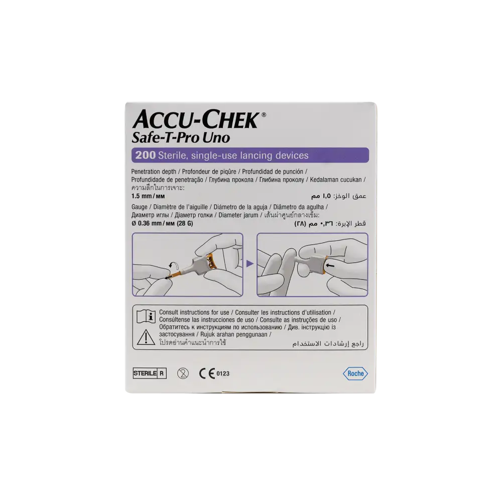 Accu-Chek Safe-T-Pro Uno 200 Lancets