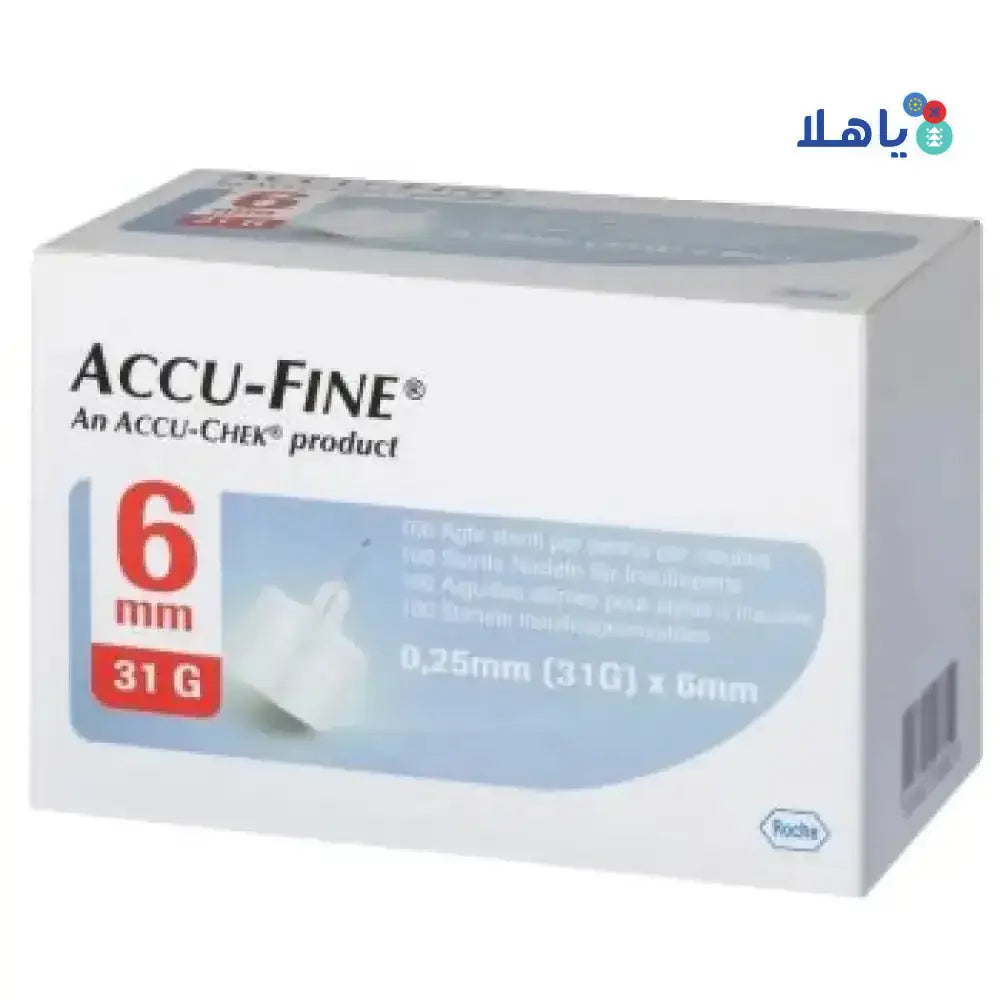 ROCHE Diagnostic - Accu - Fine Pen Needles 6mmx31G 100pcs - Pharmazone - 