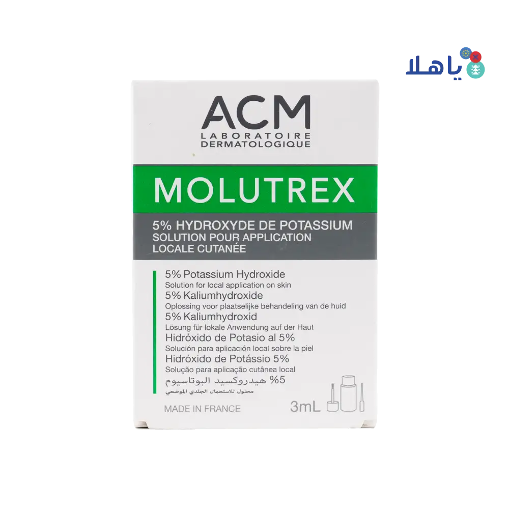 ACM MOLUTREX 5% POTASSIUM HYDROXIDE 3ML