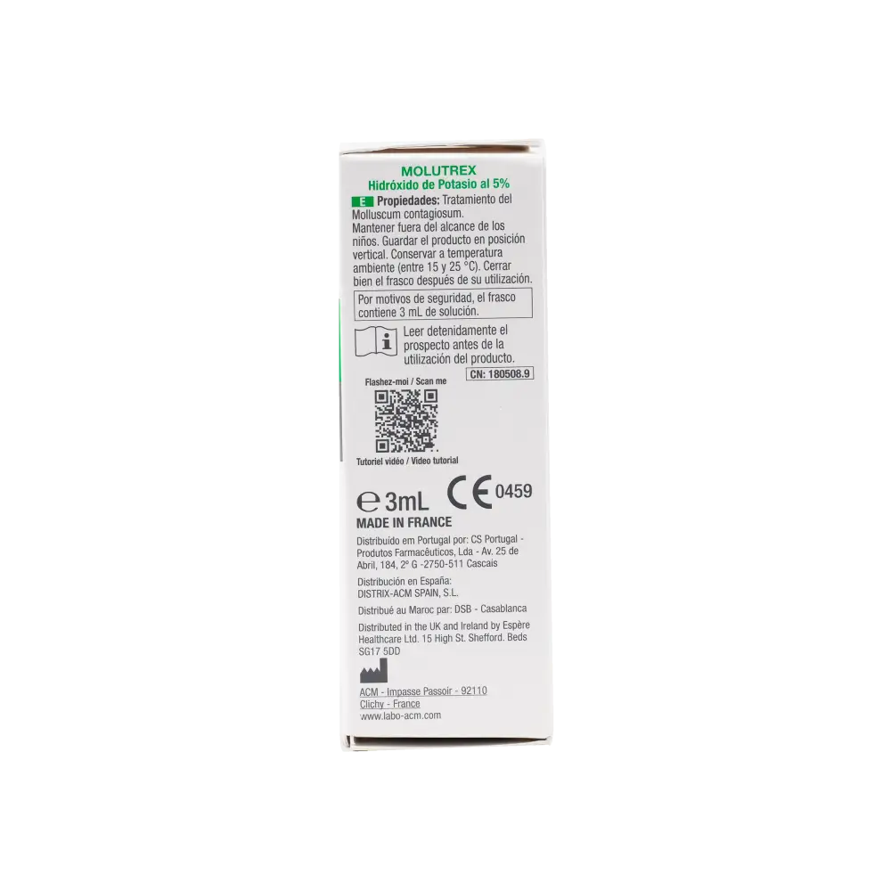 ACM MOLUTREX 5% POTASSIUM HYDROXIDE 3ML