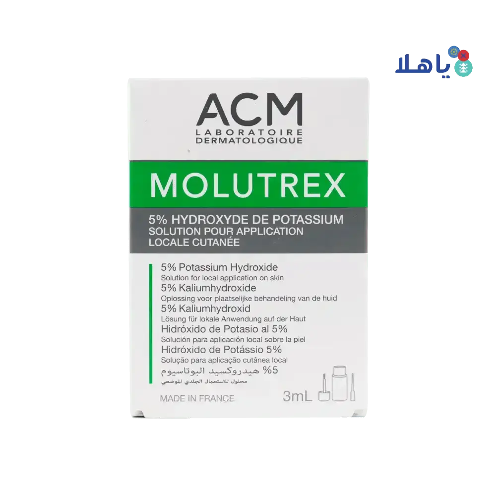 ACM - ACM MOLUTREX 5% POTASSIUM HYDROXIDE 3ML - Pharmazone - 