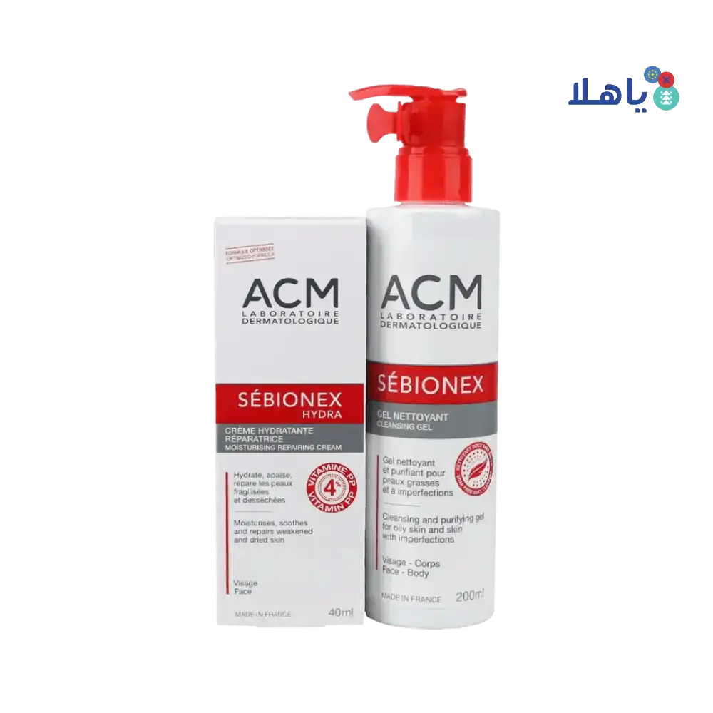 Pharmazone - ACM Sebionex Anti - acne Face Cream + Cleansing Gel Set - Pharmazone - 