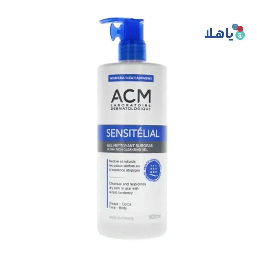 ACM - ACM SENSITELIAL ULTRA RICH CLEANSING GEL 500ML - Pharmazone - 