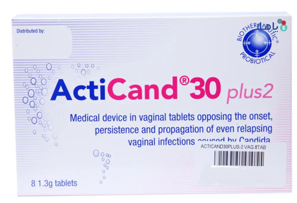 ACTICAND 30 PLUS-2 VAGINAL 8 TABLETS