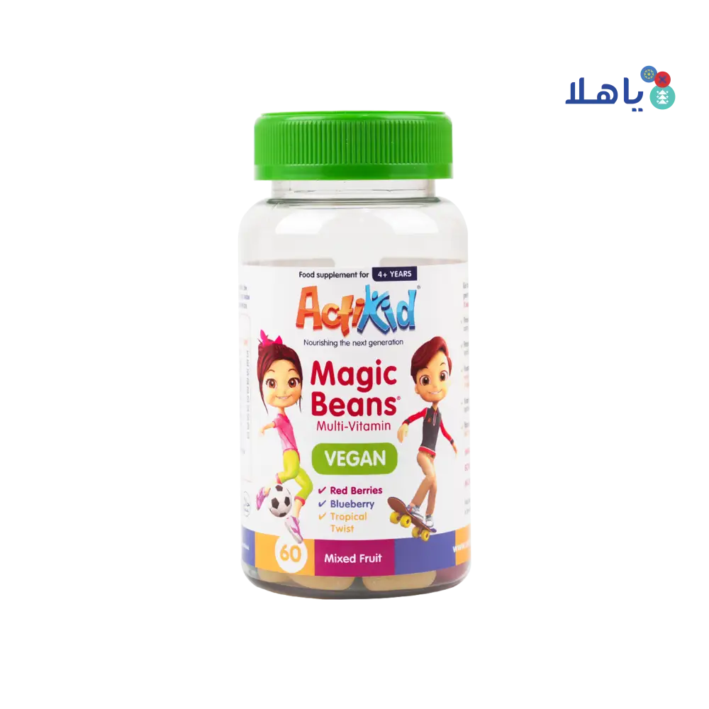 ACTIKID MAGIC BEANS MULTI-VITAMIN 60 CAPSULES-MIXED FRUIT