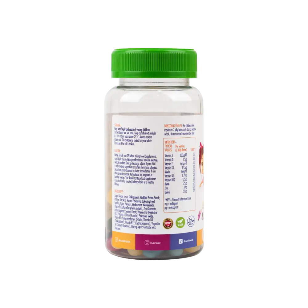 ACTIKID MAGIC BEANS MULTI-VITAMIN 60 CAPSULES-MIXED FRUIT