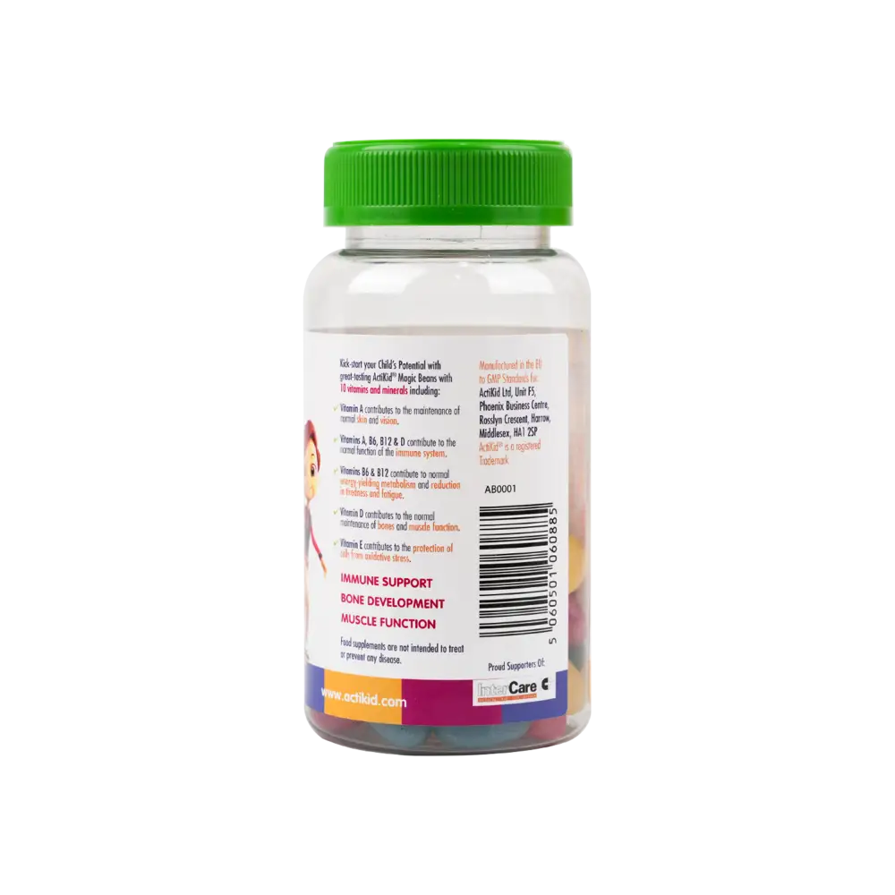 ACTIKID MAGIC BEANS MULTI-VITAMIN 60 CAPSULES-MIXED FRUIT