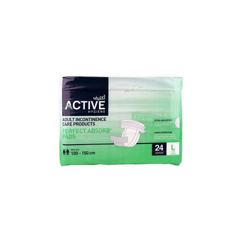 ACTIVE - Active Hygiene Diapers 100 - 150cm 24Pcs - L - Pharmazone - 