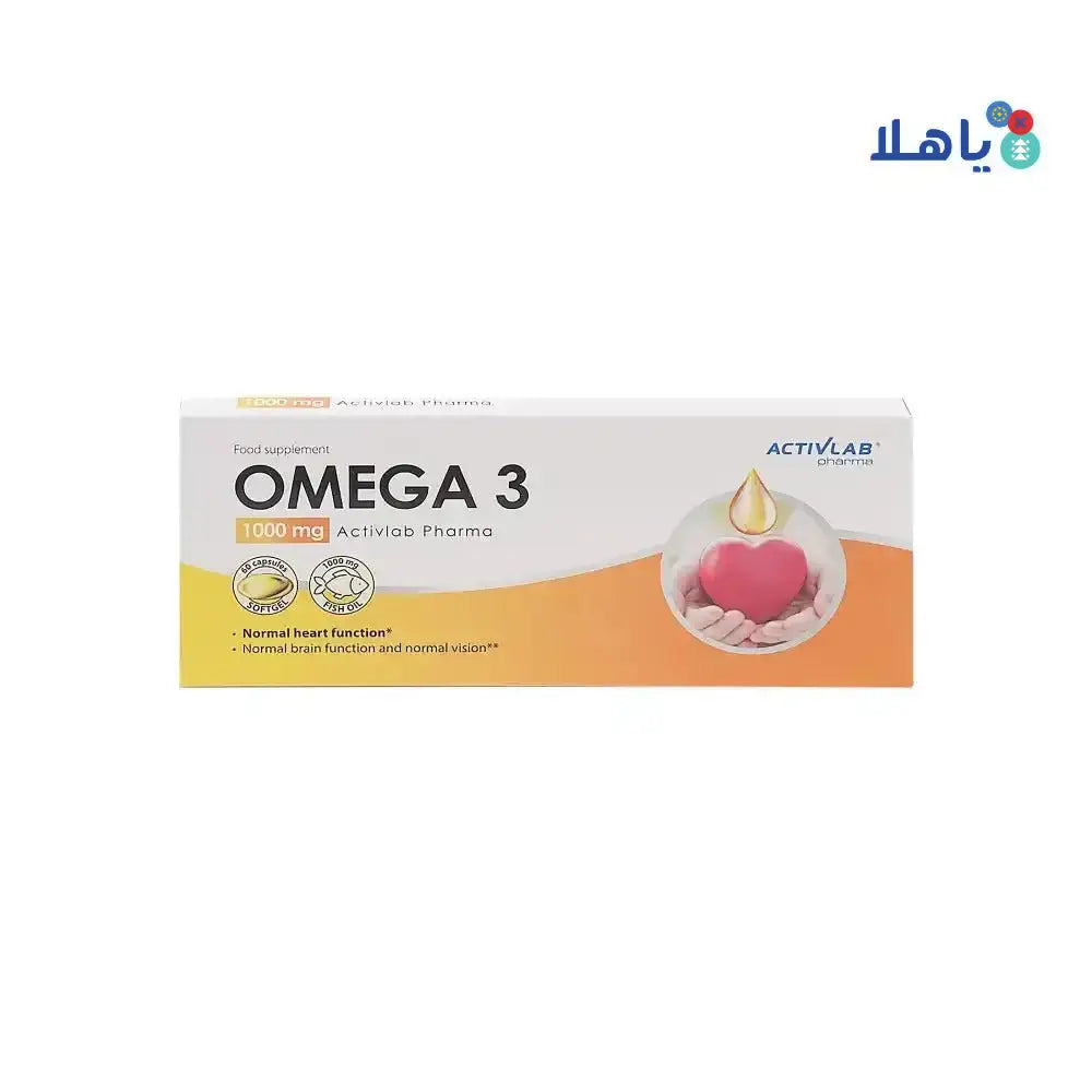 ACTIVLAB PHARMA - Activlab Pharma Omega 3 1000mg 60 Capsules - Pharmazone - 