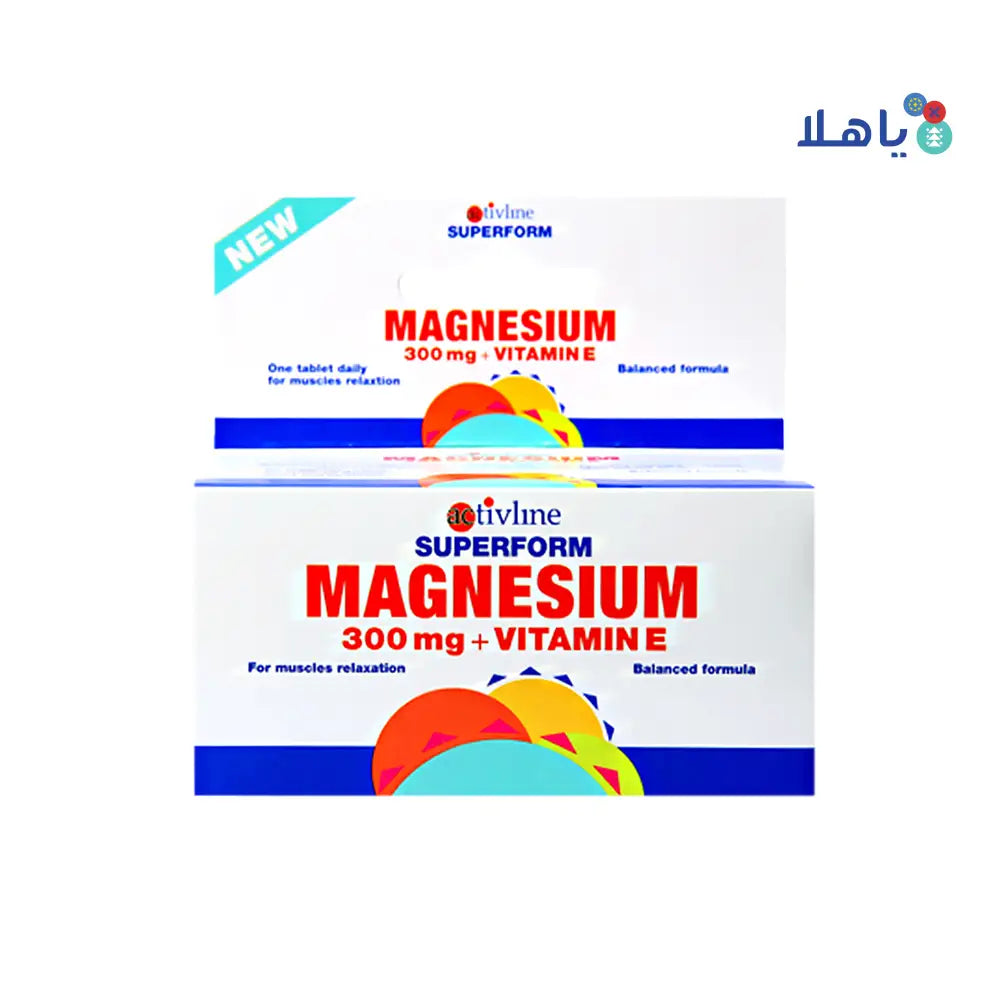 ACTIVLINE MAGNESIUM + VIT E 60TAB