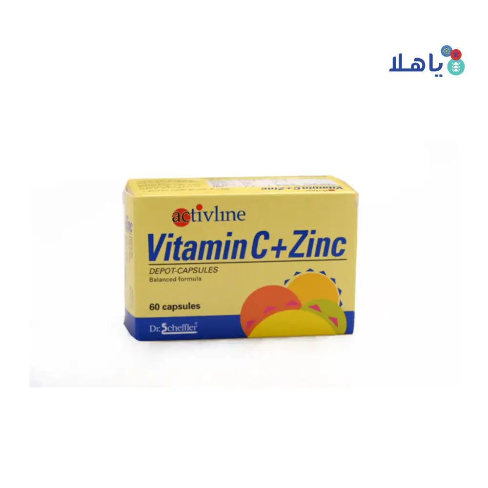 ACTIVLINE VITAMIN C+ZINC 60CAP