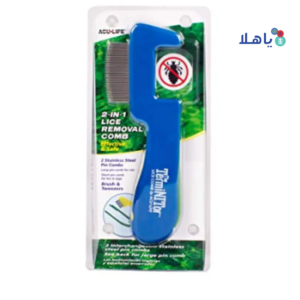 ACU-LIFE 2-IN-1 LICE REMOVAL COMB 400450