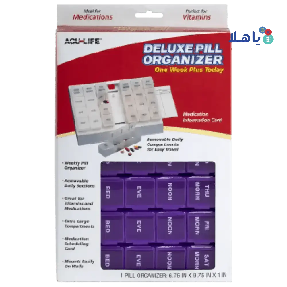 Apothecary Products - Acu - Life Deluxe Pill Organizer - 400407 - Pharmazone - 