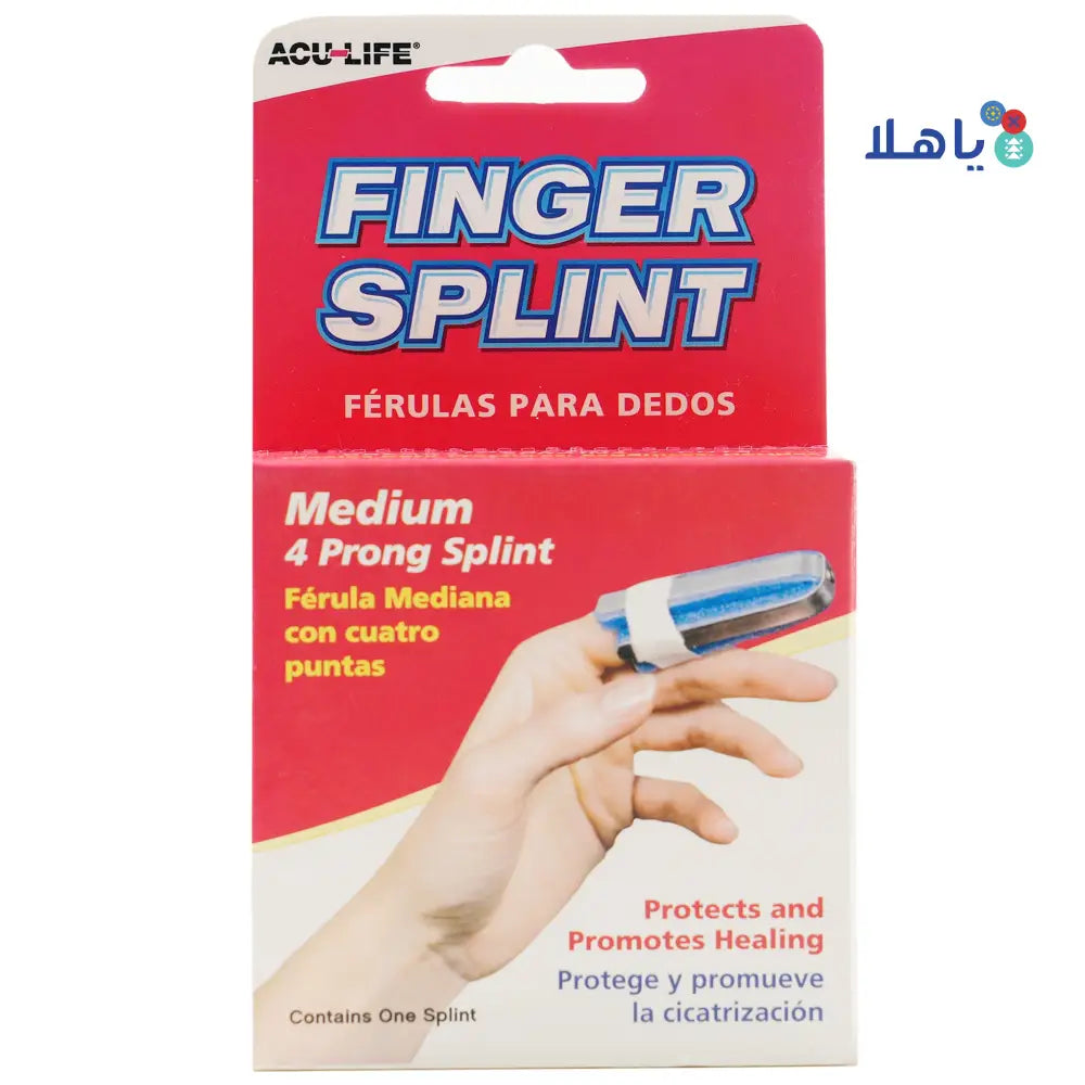 Acu-Life Finger 4 Prong Splint Medium -213AM