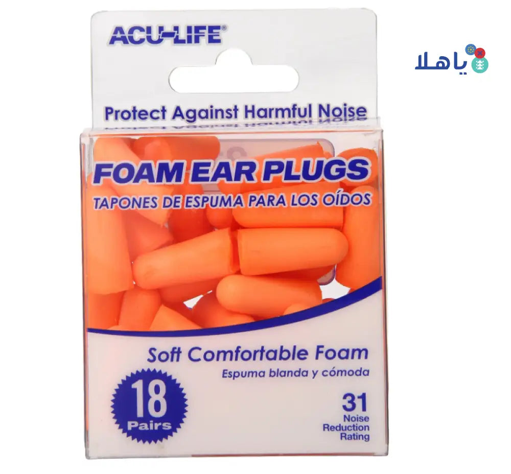 ACU-LIFE FOAM EAR PLUGS 18PAIR-400584