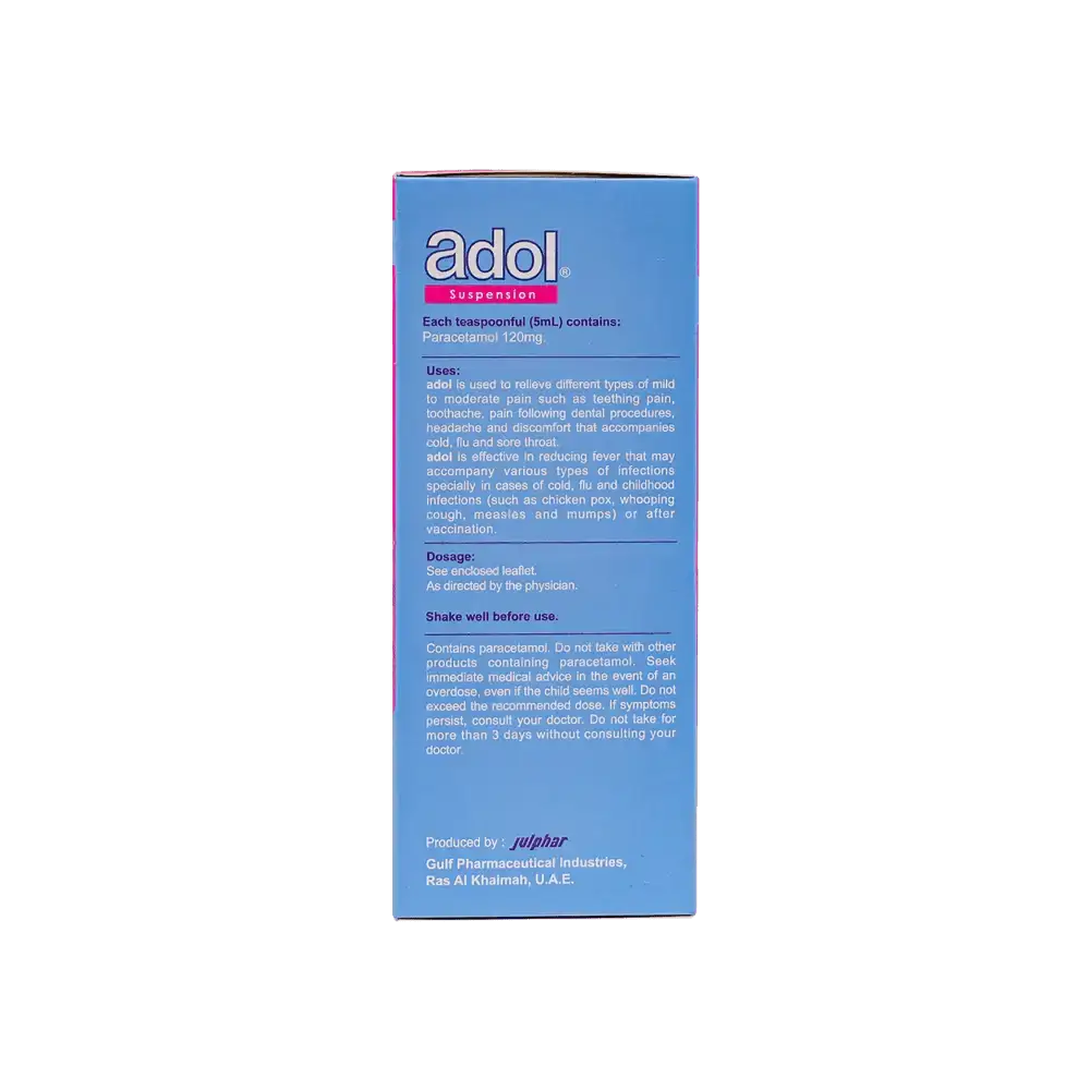 JULPHAR - Adol 120Mg Suspension 100Ml - Pharmazone - 