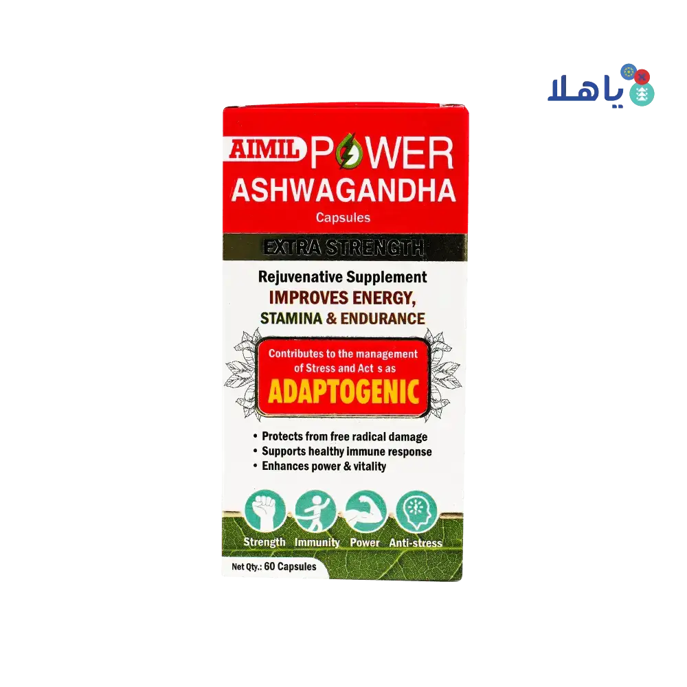 AIMIL - Aimil Power Ashwagandha Extra Strength 60 Capsules - Pharmazone - 