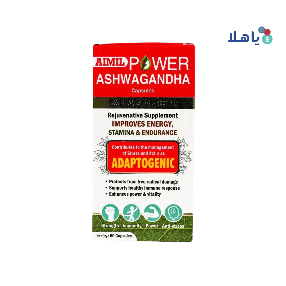 AIMIL - Aimil Power Ashwagandha Extra Strength 60 Capsules - Pharmazone - 