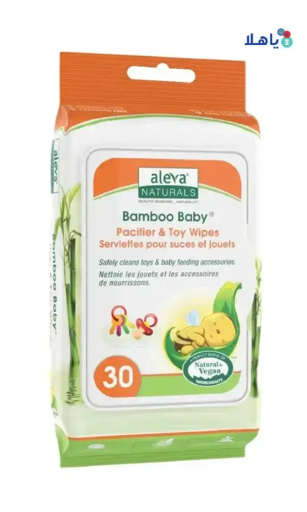 Aleva - Aleva Naturals Bamboo Baby Pacifier & Toy Wipes 30Pcs - Pharmazone - 