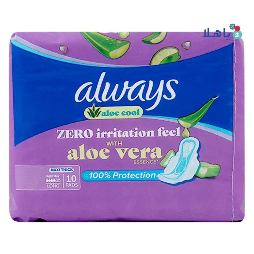 Always Aloe Cool Long 10Pads - Aloe Vera - 0397