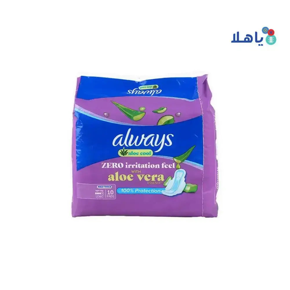 Always - Always Aloe Cool Maxi Thick Long 10Pads - 0397 - Pharmazone - 