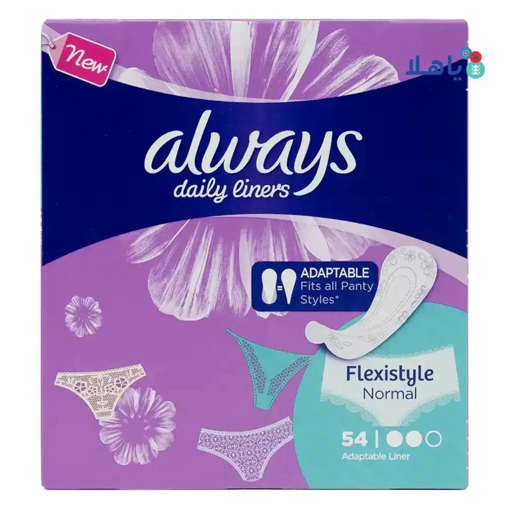 Always - Always Daily Liners Flexistyle Normal 54Pcs - 0680 - Pharmazone - 