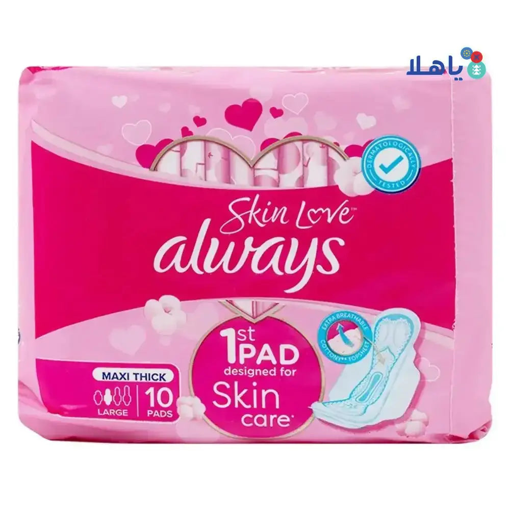 Always - Always Skin Love Maxi Thick L 10Pads - 2808 - Pharmazone - 