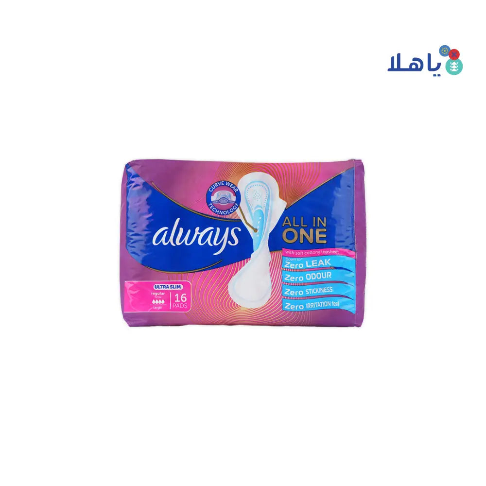 Always Ultra Slim Regular 16Pads -Large