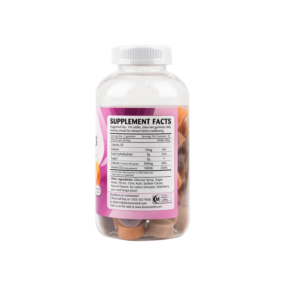 AMERIX GUMMY CALCIUM 500MG +D3 60PCS