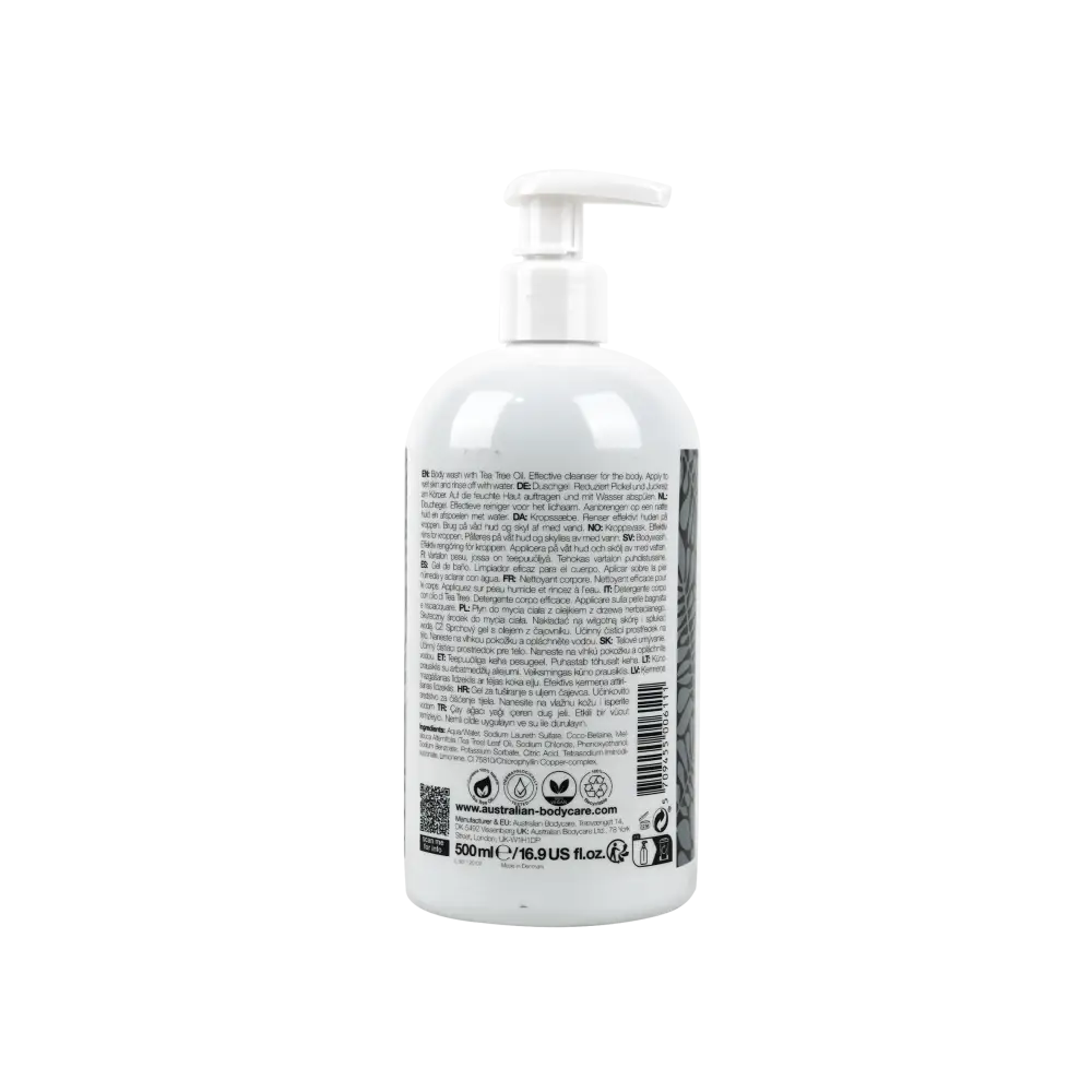 AUSTRALIAN BODY CARE TEA TREE OIL BODY WASH 500ML