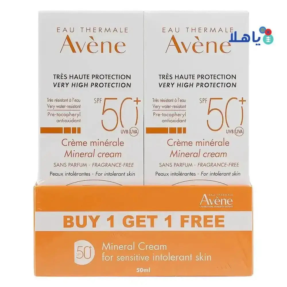 AVENE - Avene Mineral Cream Spf50+ 50ml 1+1 Offer - Pharmazone - 