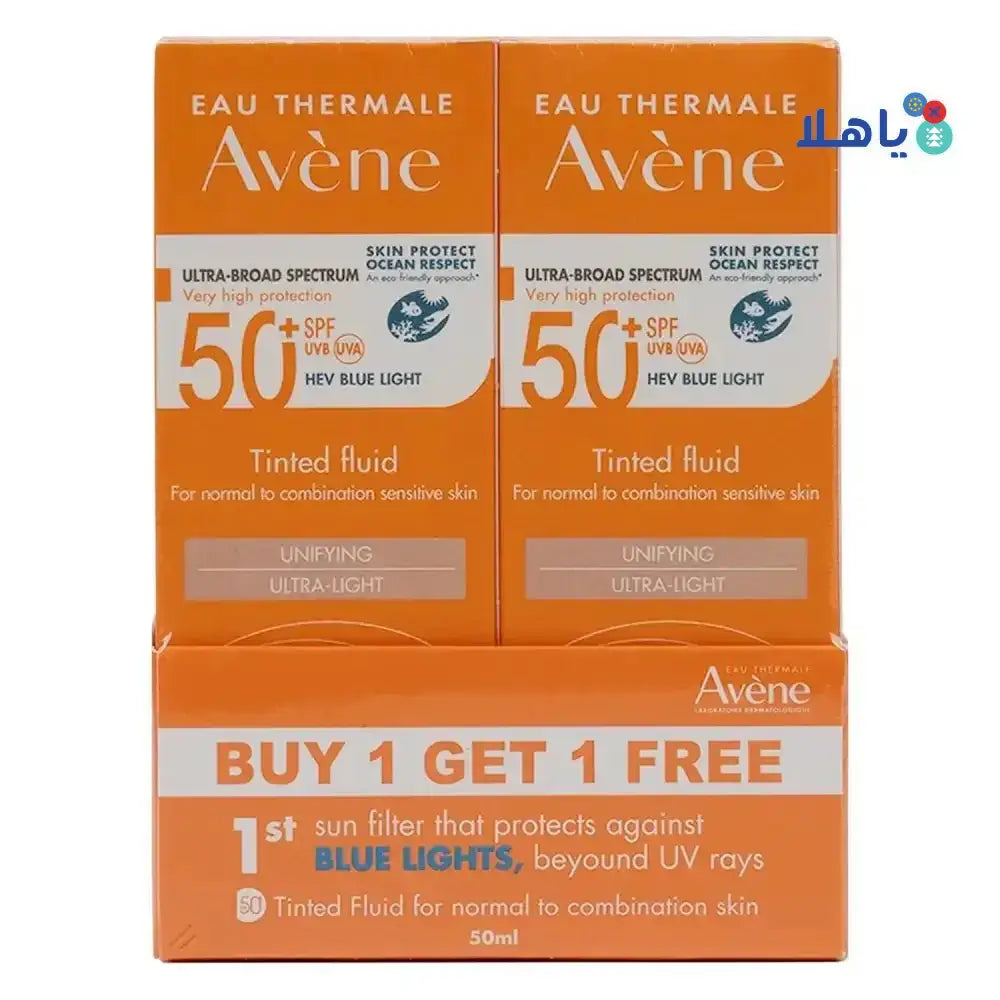 AVENE - AVENE SPF50+ TINTED FLUID 50ML NORMAL/COMBI SKIN (1+1) - OFFER - Pharmazone - 