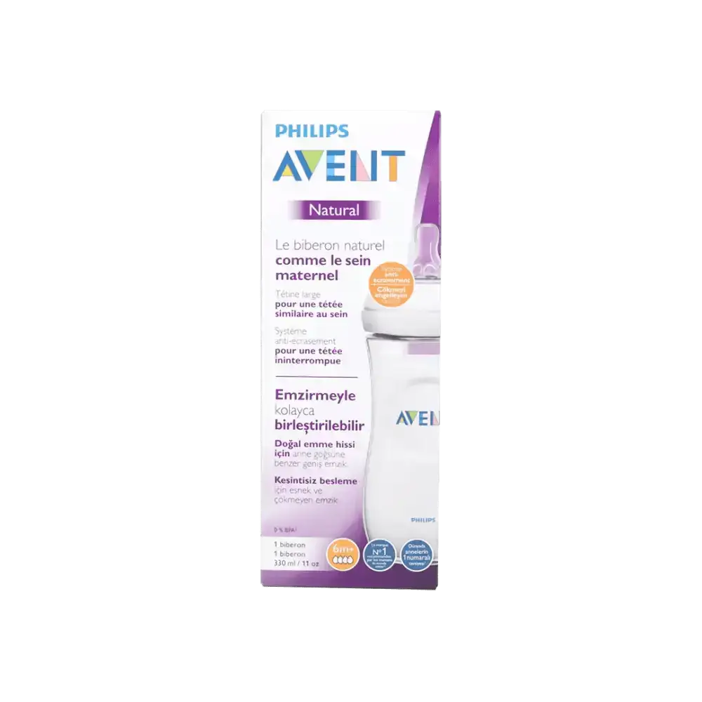 Philips Avent - Avent Natural Baby Bottle 6m+ 330ml - F036/17(PA462) - Pharmazone - 