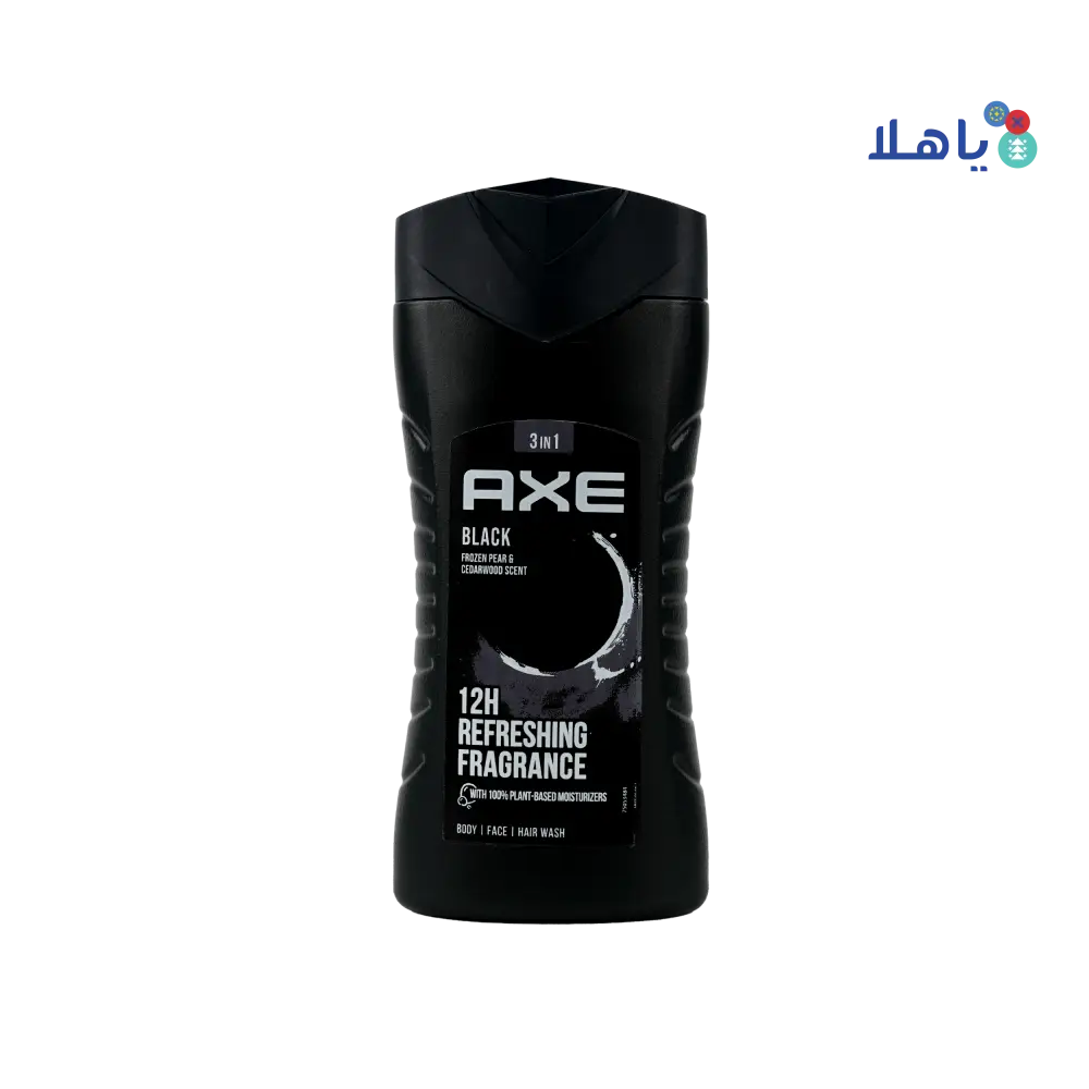 Axe 3in1 Body, Face & Hair Wash 250ml - Black