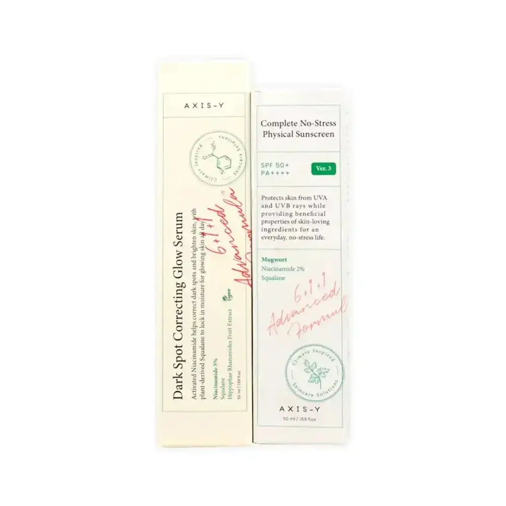 Axis - Y - Axis - Y Dark Spot Glow Serum + Sunscreen SPF 50+ Set - Pharmazone - 