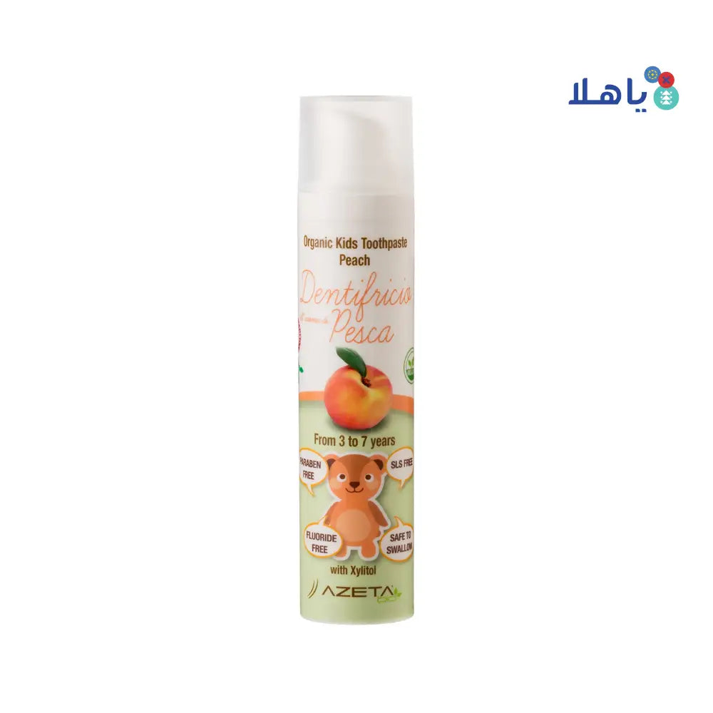 AZETA BIO ORGANIC KIDS TOOTHPASTE PEACH 3-7 YEARS 50ML