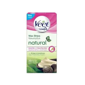 VEET WAX STRIPS FOR NORMAL SKIN WITH SHEA BUTTER 20 PCS