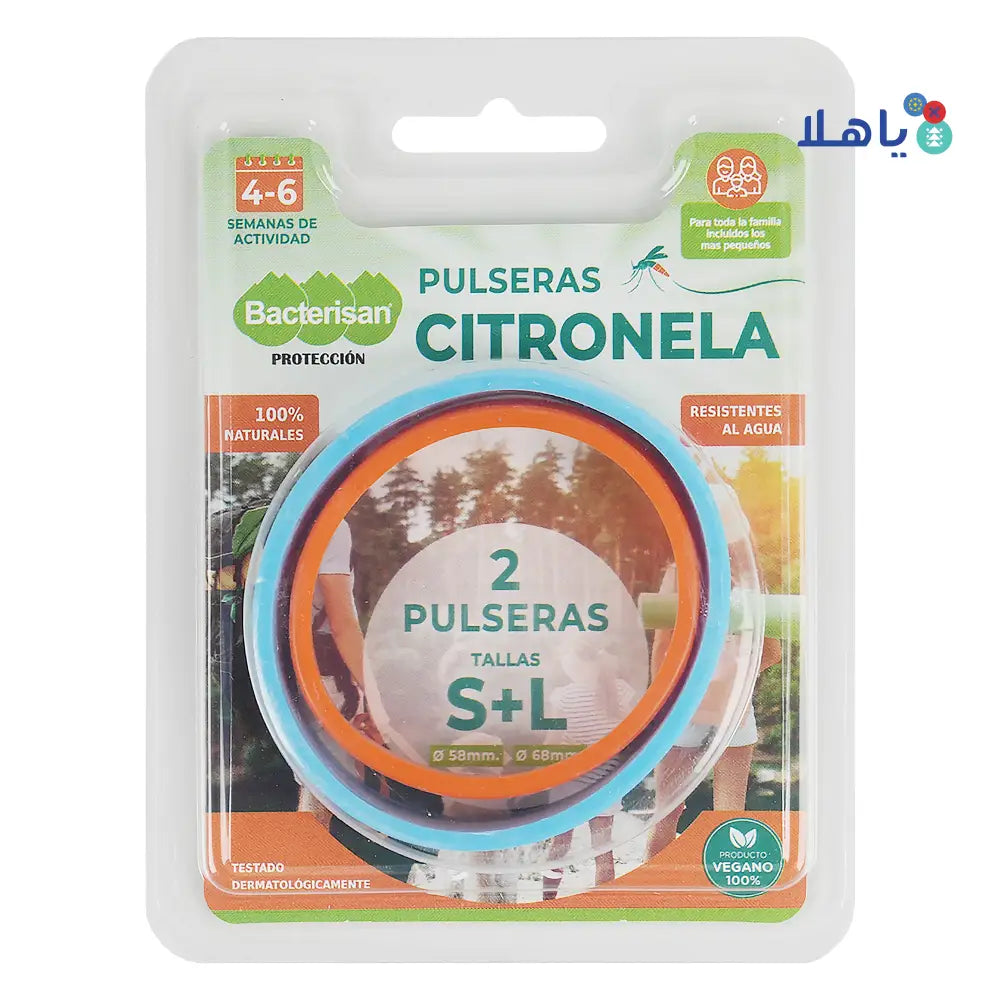 Bacterisan Pulseras Citronela S+L 2Pcs