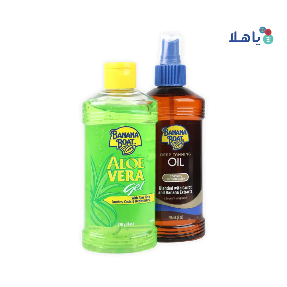 Banana Boat Tanning Oil + Aloa vera Gel Set