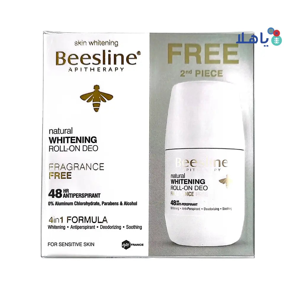 BEESLINE WHITENING ROLL ON DEO 48H FRAGRANCE FREE (1+1)