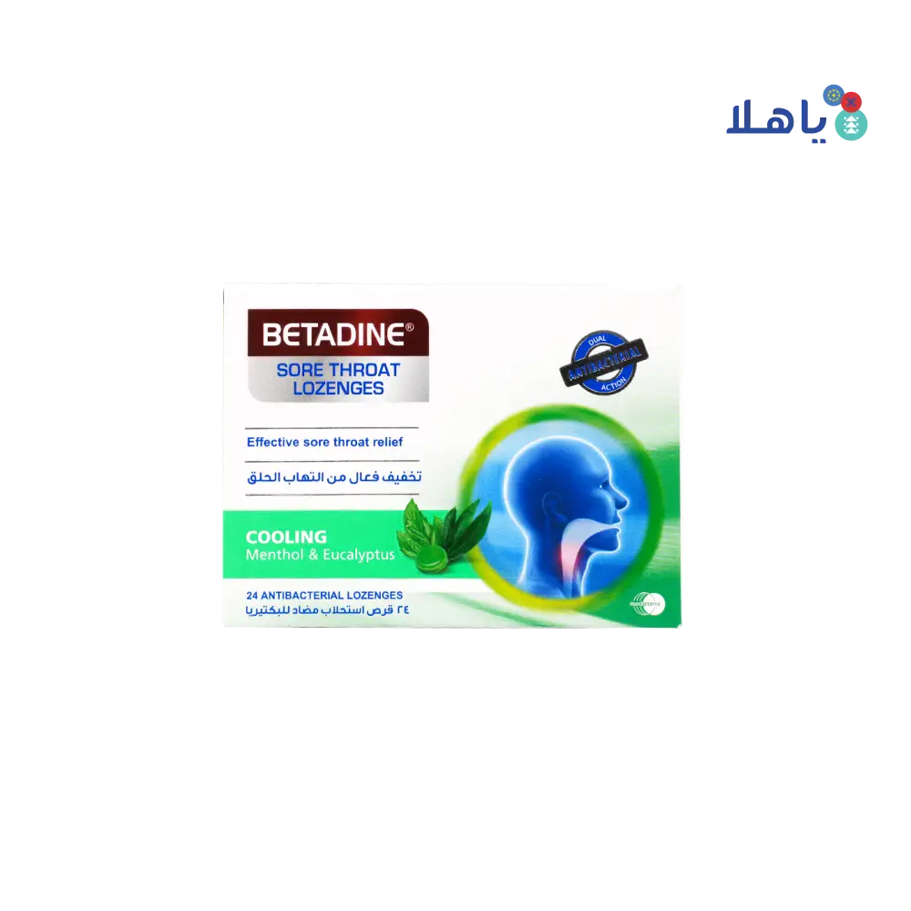 BETADINE COOLING MENTHOL & EUCALYPTUS 24 LOZENGES