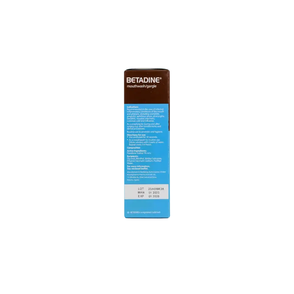 MUNDI - Betadine Gargle & Mouthwash 125Ml - Pharmazone - 