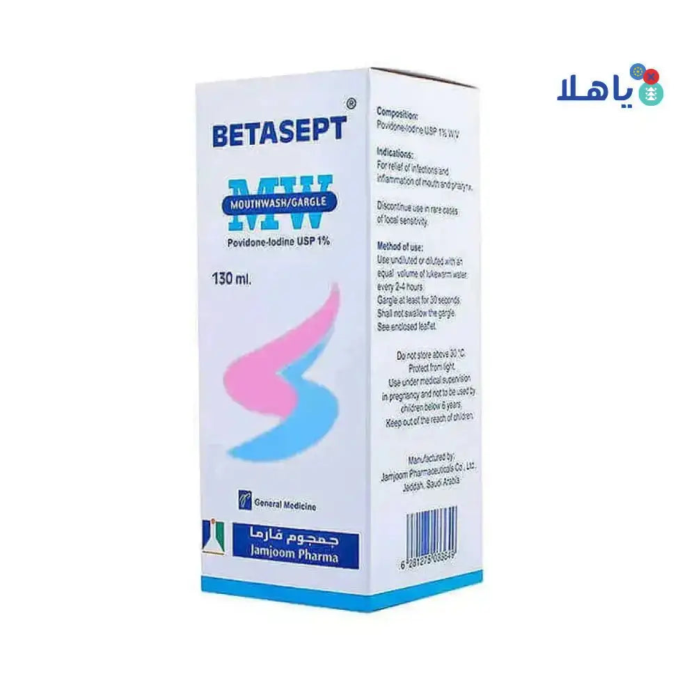 JAMJOOM PHARMA - BETASEPT GARGLE MOUTHWASH 130 ML - Pharmazone - 