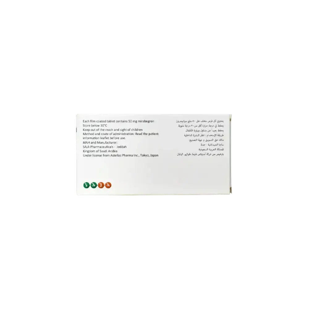 SAJA - BETMIGA MIRABEGRON 50MG 30TAB - Pharmazone - 