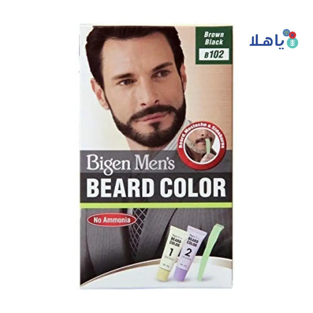 Bigen Mens Beard Color No.B102 Brown Black