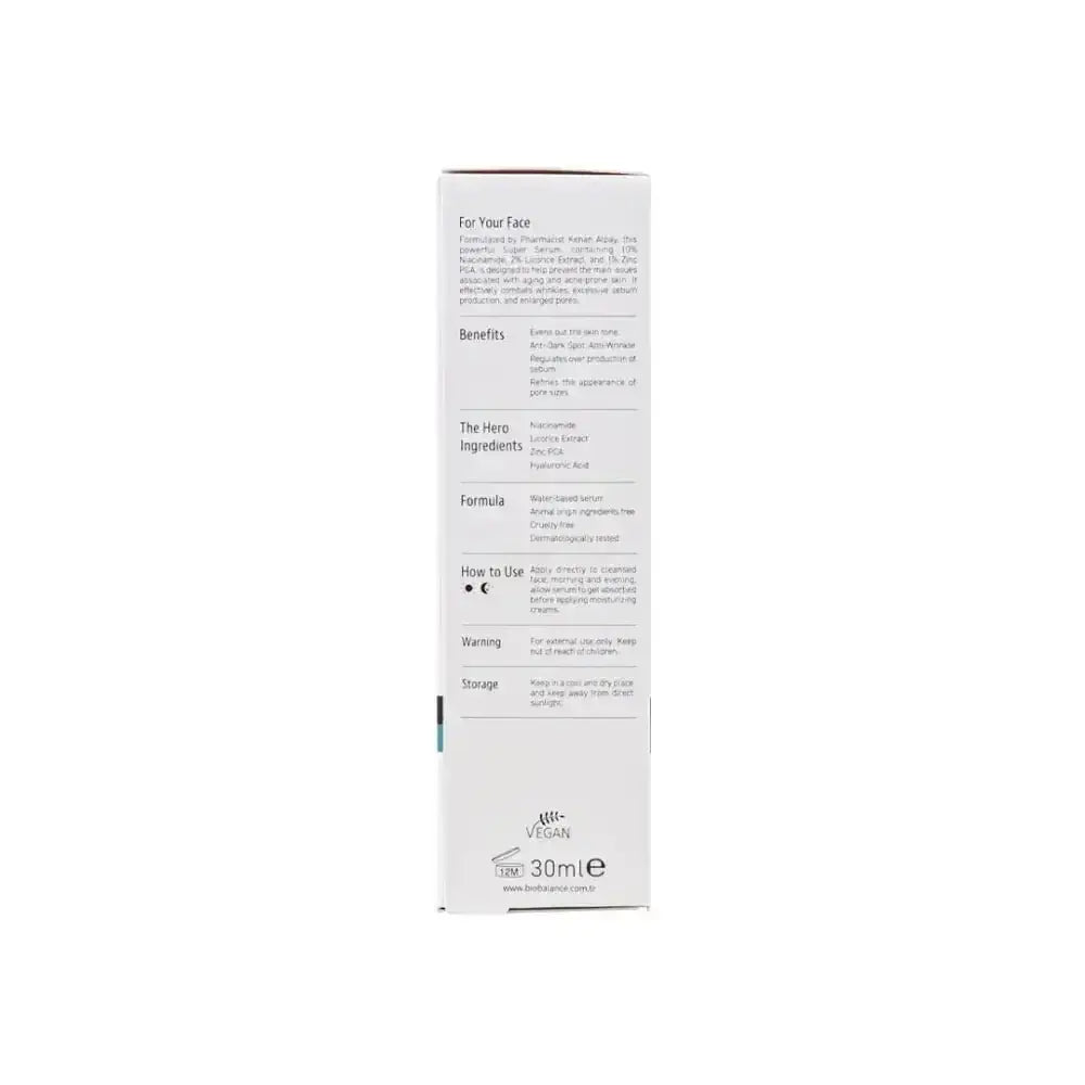 BIO BALANCE - Bio Balance Niacinamide - Zn Super Serum 30ml - Pharmazone - 